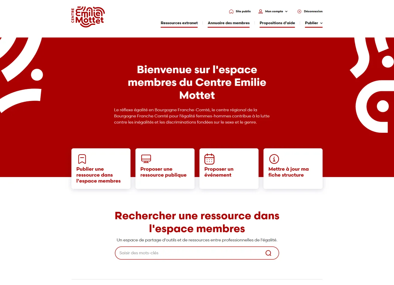 Accueil Espace membres