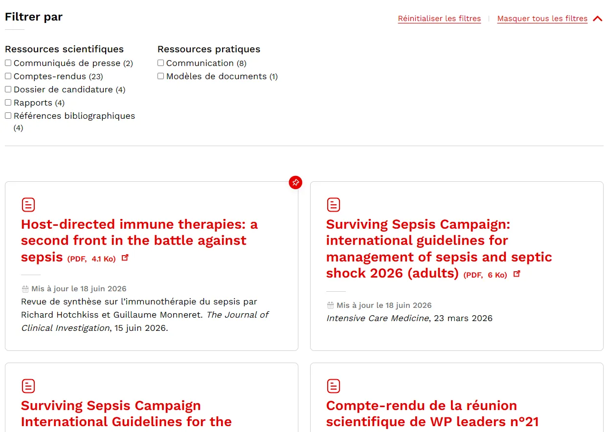Centre de ressources de l'extranet